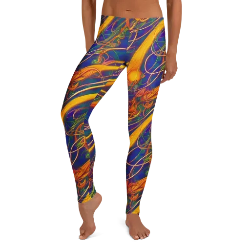 Luminous Whirl on a Leggings