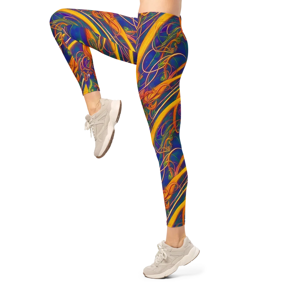 Luminous Whirl on Leggings — Left