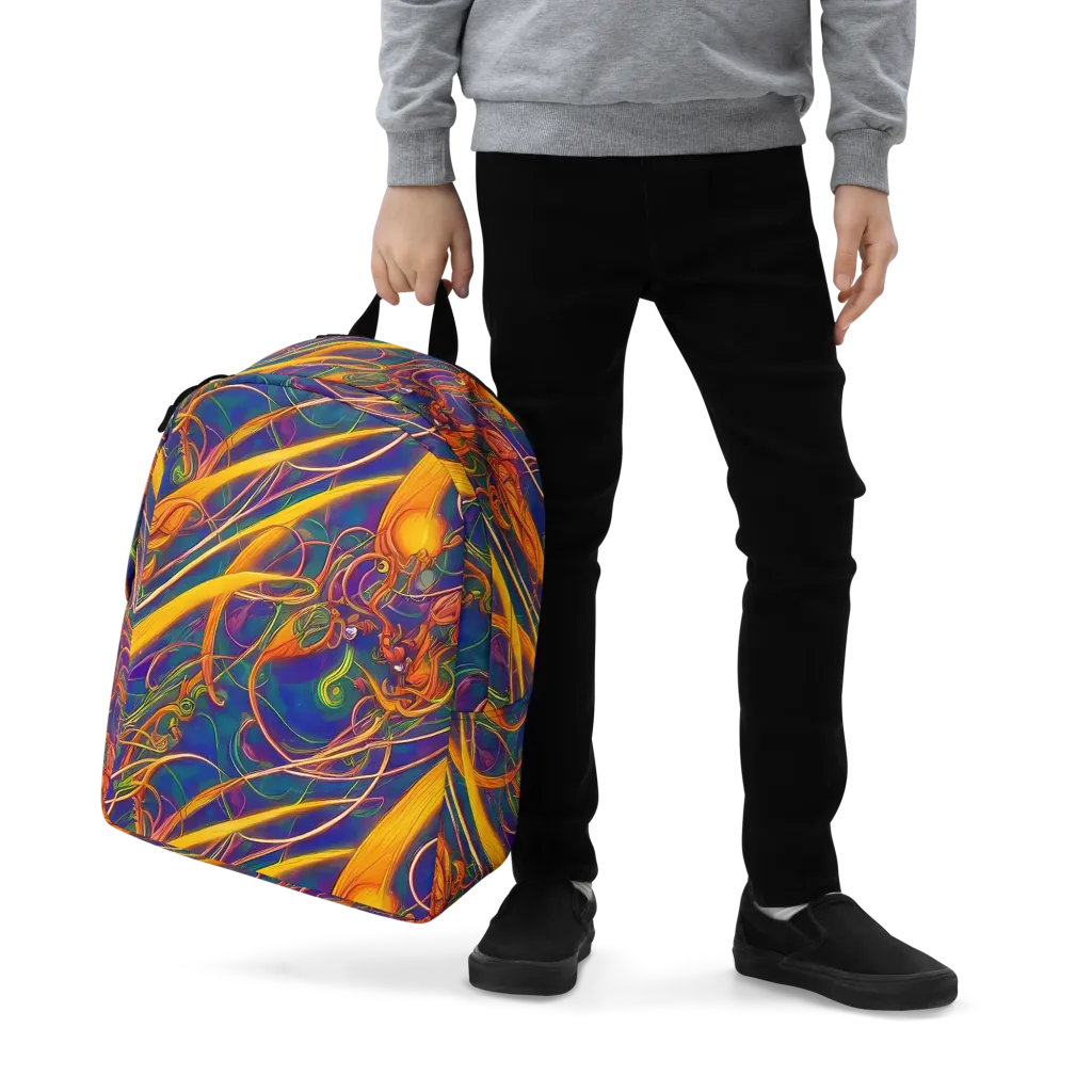 Luminous Whirl on Minimalist Backpack — Zoomed-in