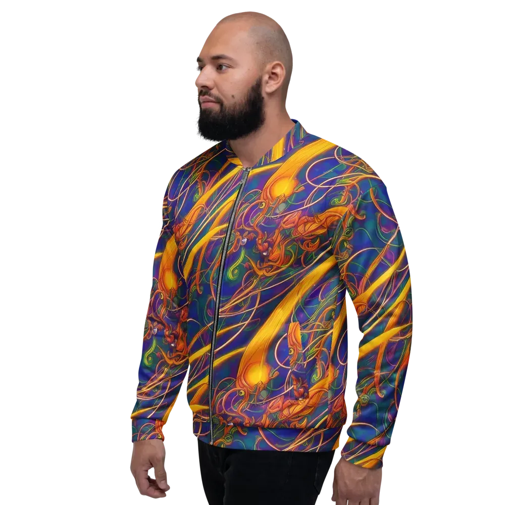 Luminous Whirl on Bomber Jacket — Left