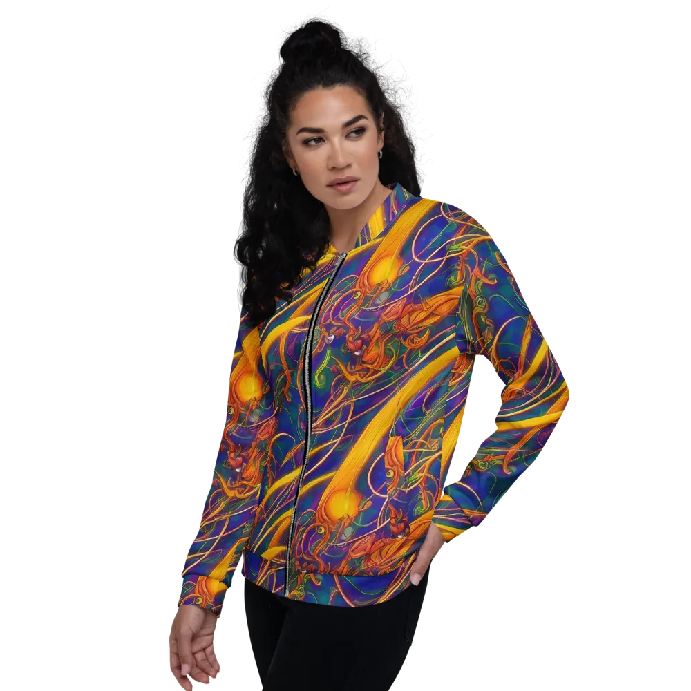 Luminous Whirl on Bomber Jacket — Left