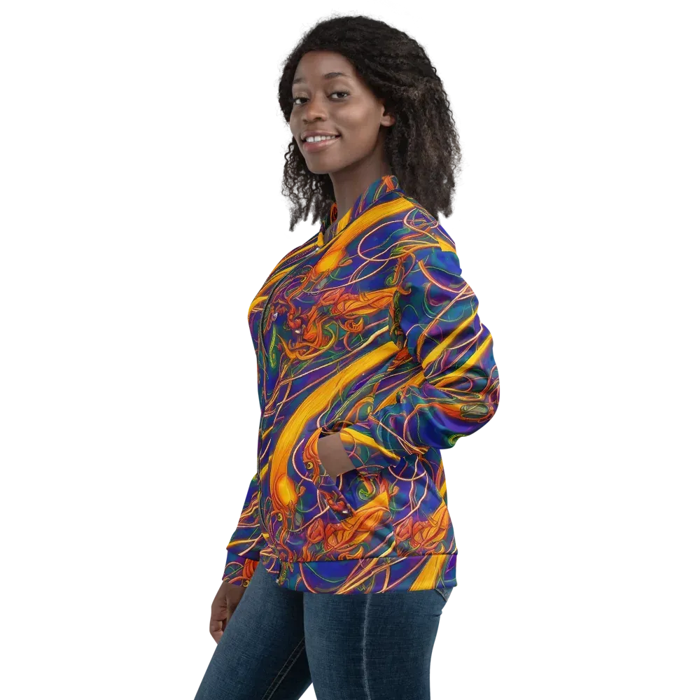 Luminous Whirl on Bomber Jacket — Left