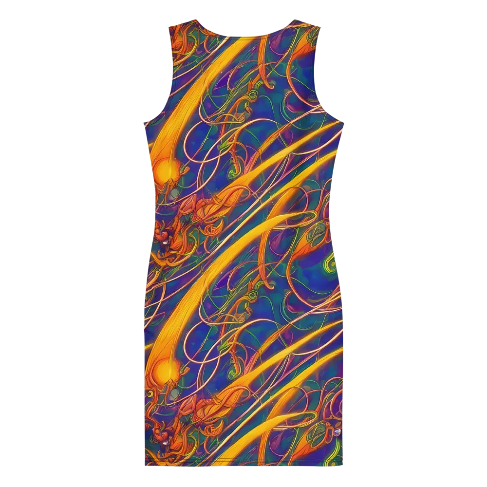 Luminous Whirl on Bodycon Dress — Back