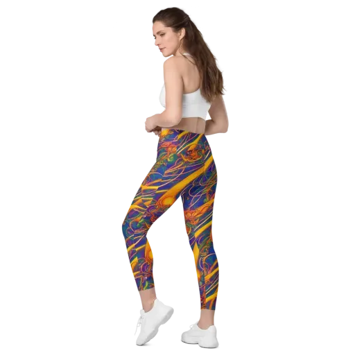 Luminous Whirl on a Leggings with Pockets