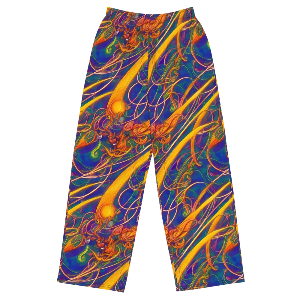 Luminous Whirl on Wide-Leg Pants — Front