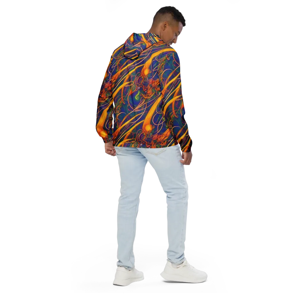Luminous Whirl on Men's Windbreaker — Back
