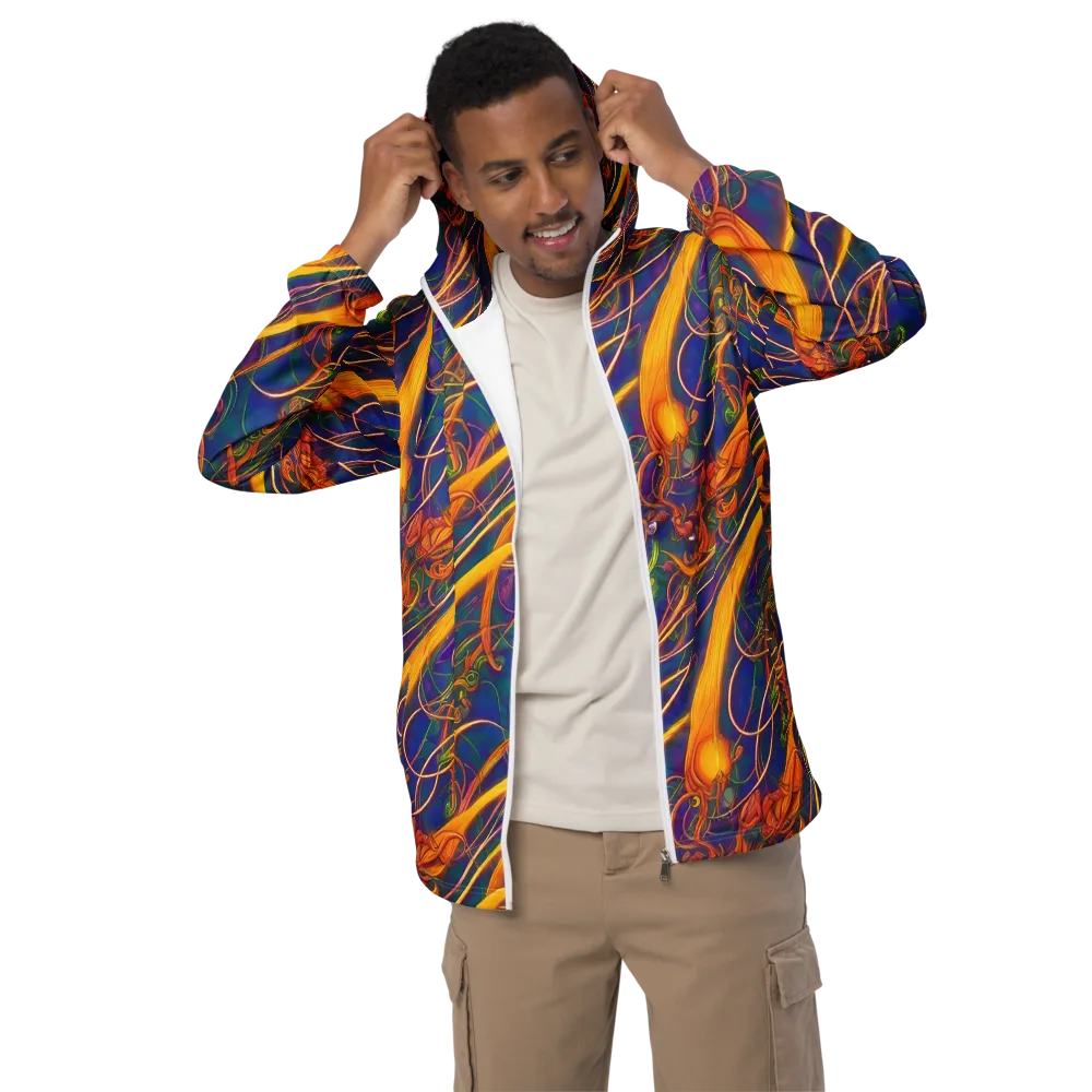 Luminous Whirl on Men's Windbreaker — Front