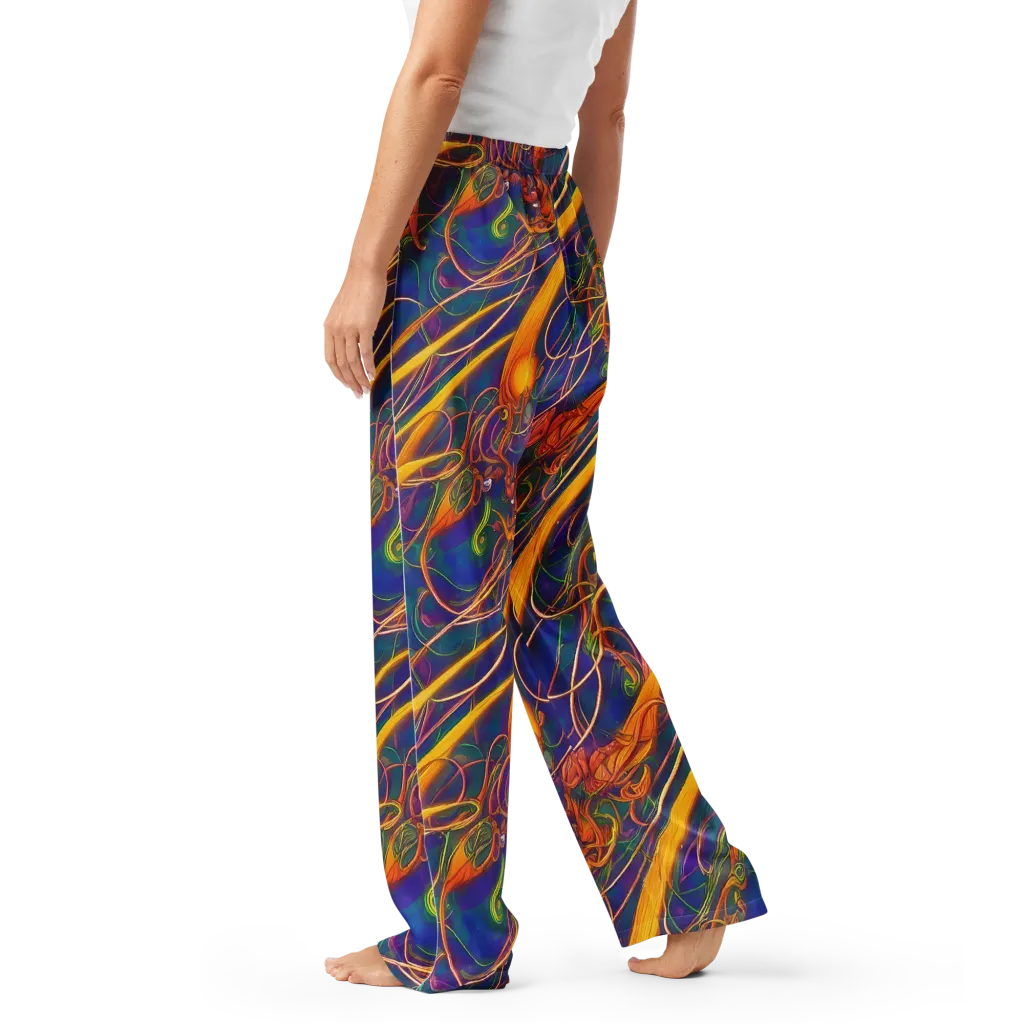 Luminous Whirl on Women's Pajama Pants — Left