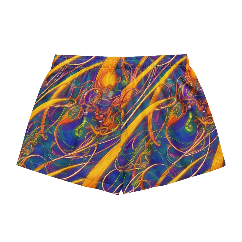 Luminous Whirl on Women's Pajama Shorts — Back