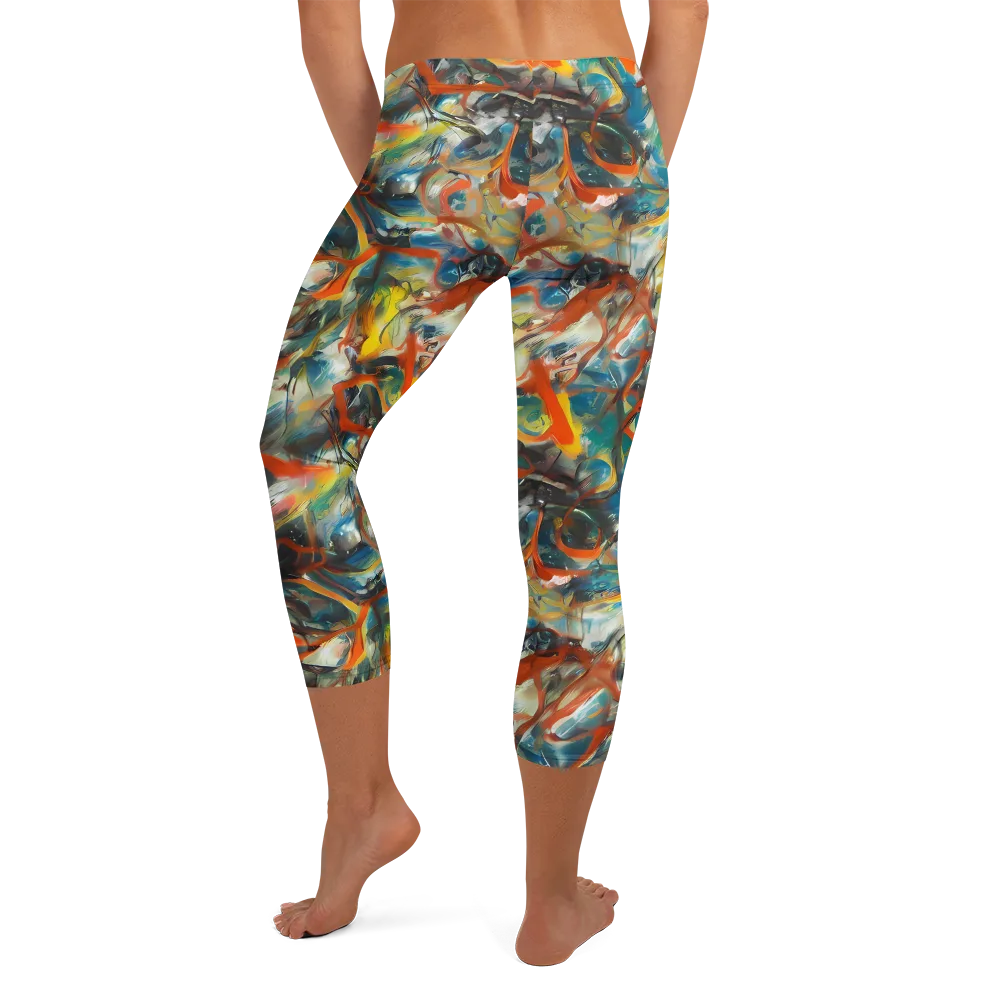 Chromatic Fusion on Capri Leggings — Back