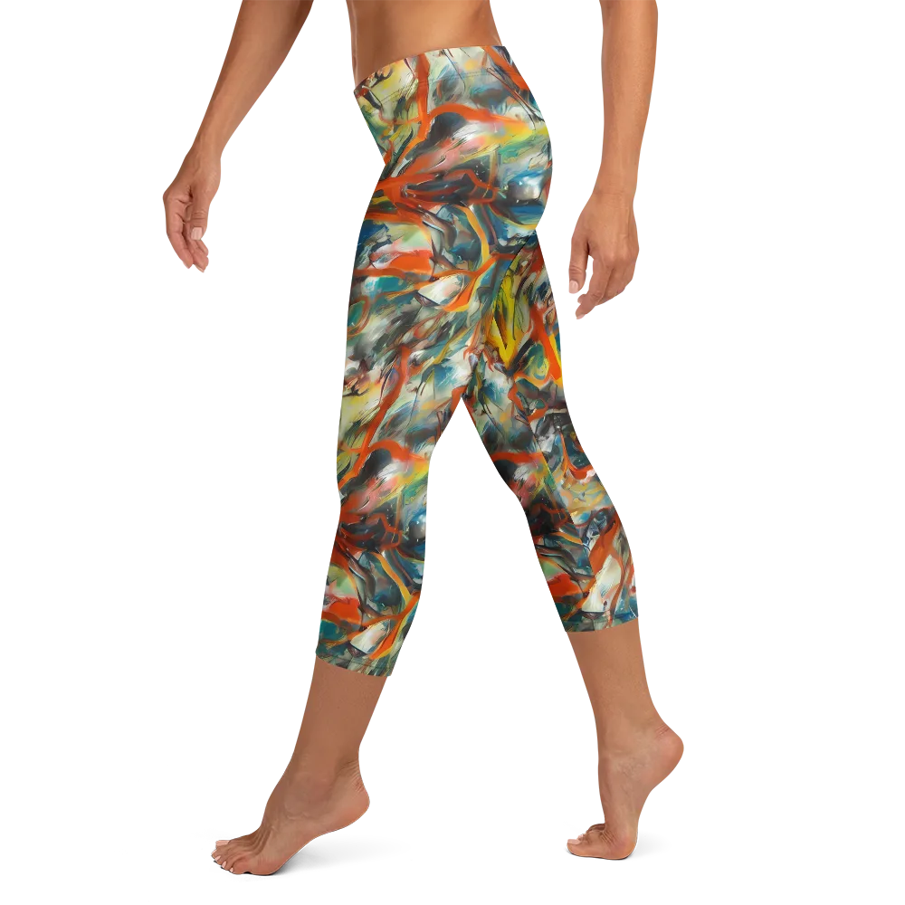 Chromatic Fusion on Capri Leggings — Left