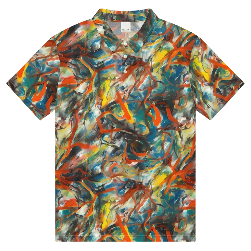 Chromatic Fusion on Men's Slim Fit Polo Shirt — Front