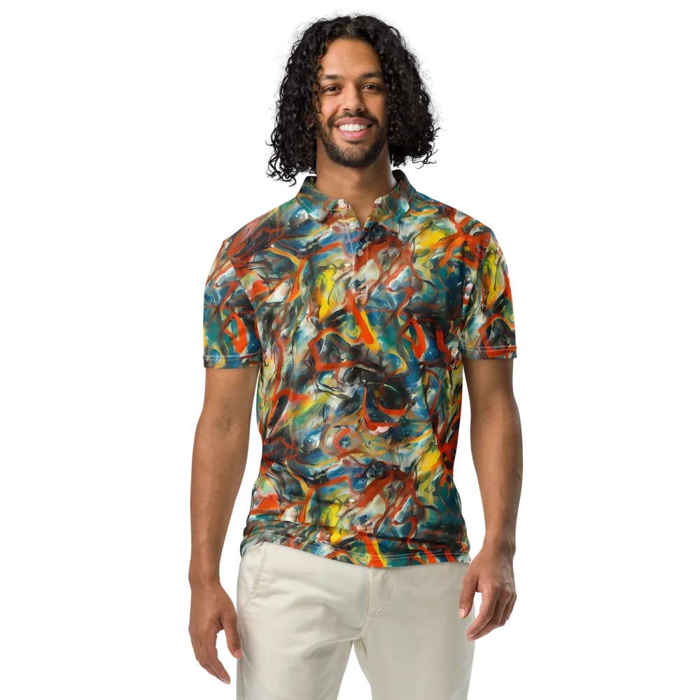 Chromatic Fusion on Men's Slim Fit Polo Shirt — Front
