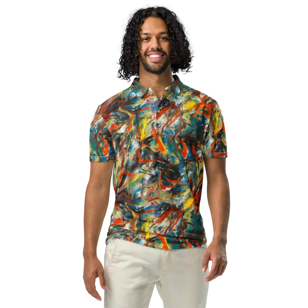 Chromatic Fusion on Men's Slim Fit Polo Shirt — Front