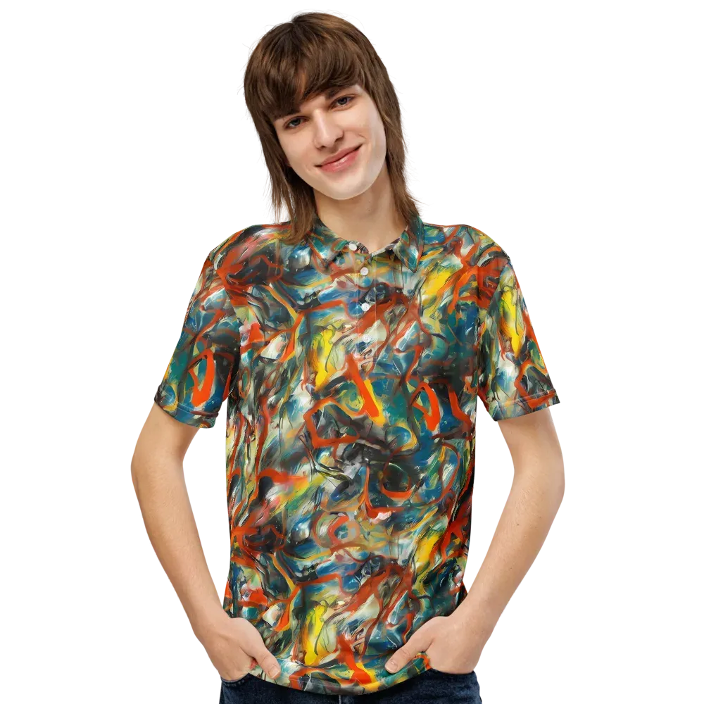 Chromatic Fusion on Men's Slim Fit Polo Shirt — Front