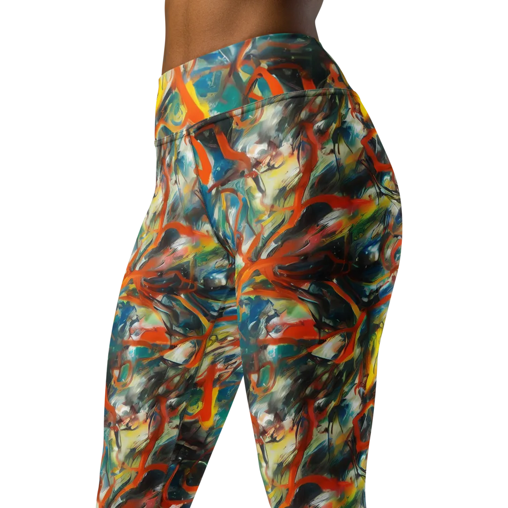 Chromatic Fusion on Yoga Leggings — Left Front