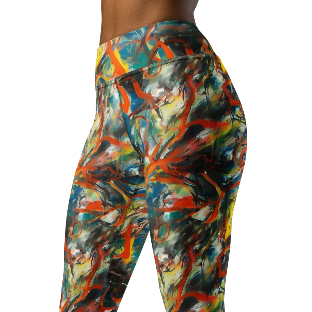 Chromatic Fusion on Yoga Leggings — Left Front