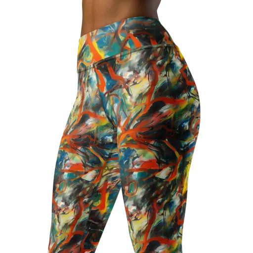 Chromatic Fusion on a Yoga Leggings