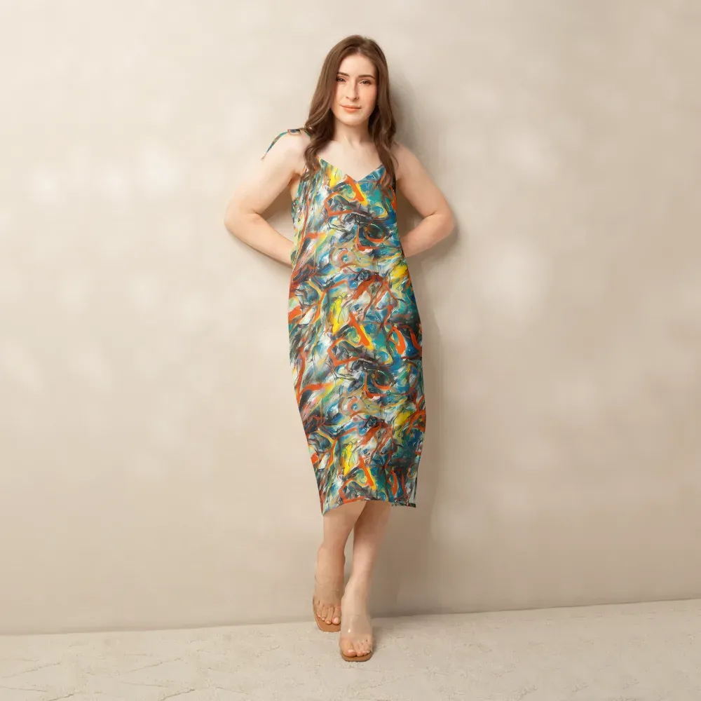 Chromatic Fusion on Slip Dress — Front