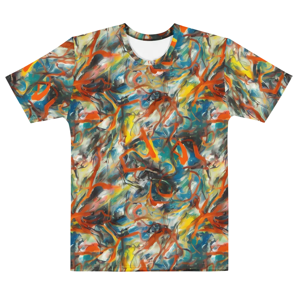 Chromatic Fusion on Men's Cotton Crew Neck T-Shirt — Front