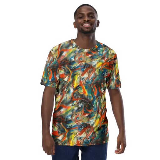 Chromatic Fusion on a Men's Crew Neck T-Shirt