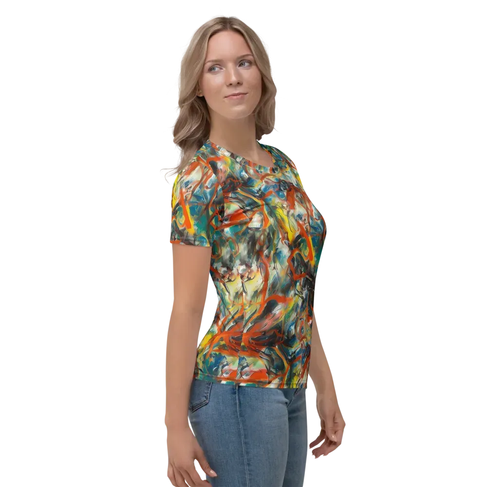 Chromatic Fusion on Women's Crew Neck T-Shirt — Right