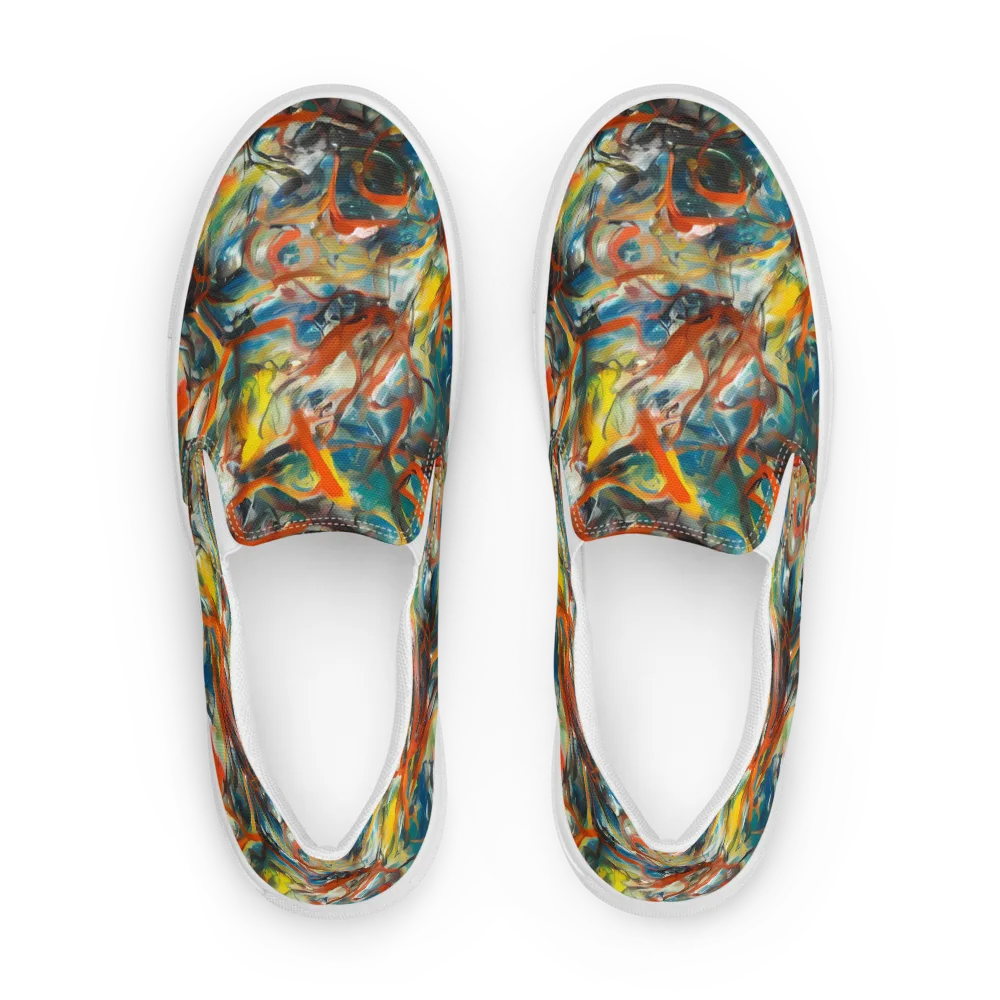 Chromatic Fusion on Men's Slip-On Canvas Shoes — Front