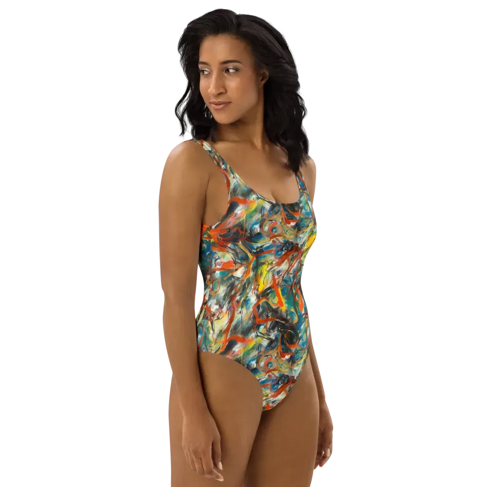 Chromatic Fusion on One-Piece Swimsuit — Right