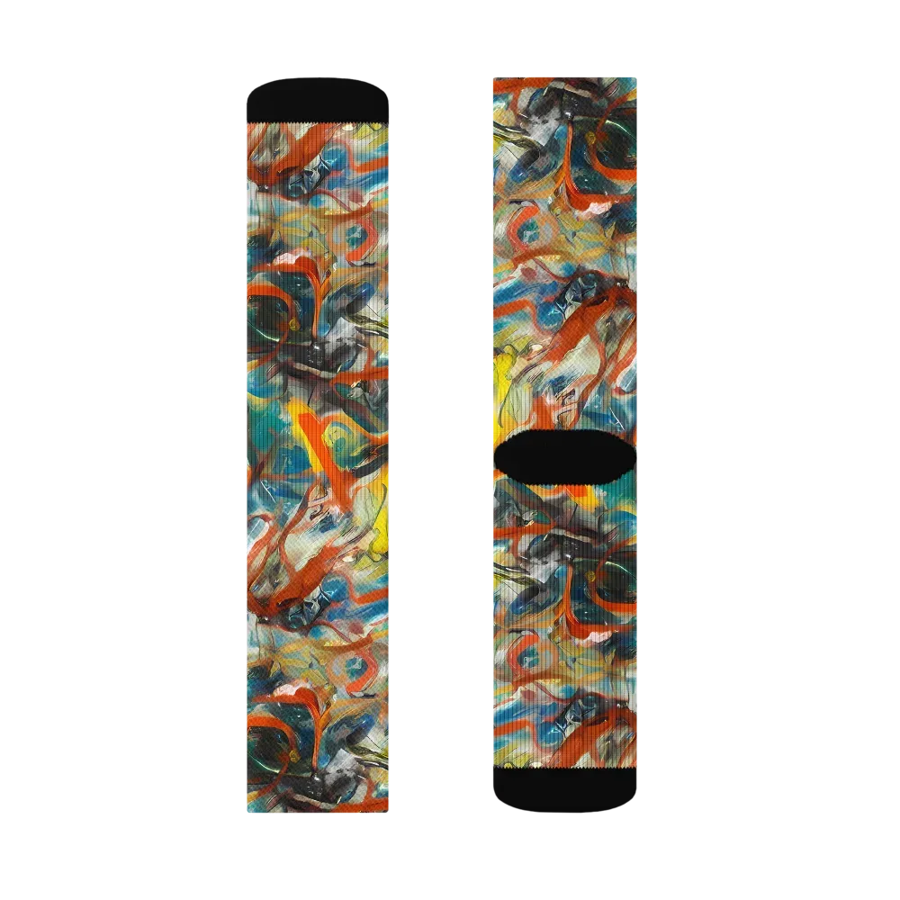 Chromatic Fusion on Socks — Right Sock