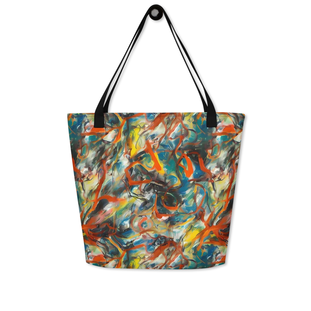 Chromatic Fusion on Large Tote Bag W/ Pocket — Front