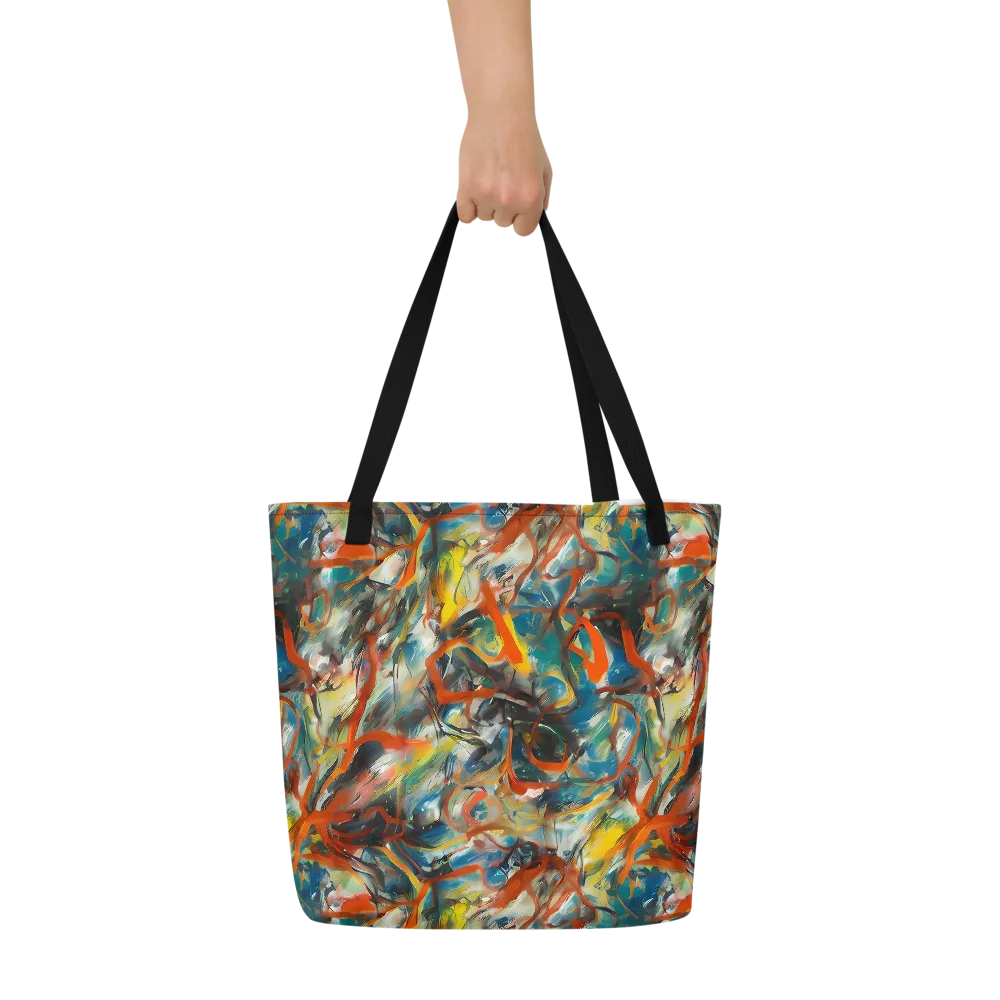 Chromatic Fusion on Large Tote Bag W/ Pocket — Front