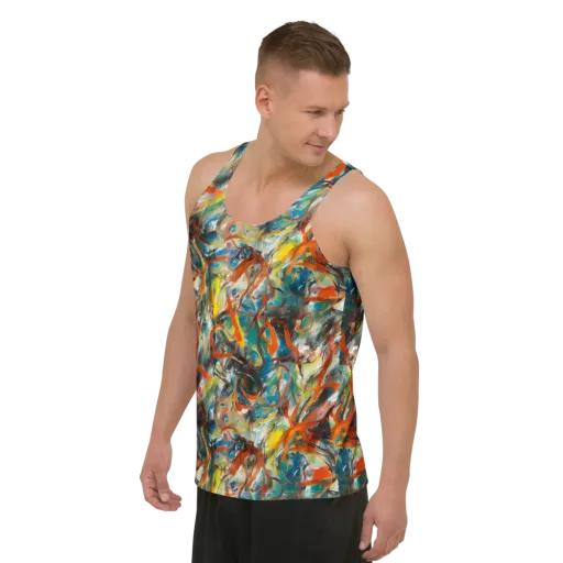Chromatic Fusion on a Men's Tank Top