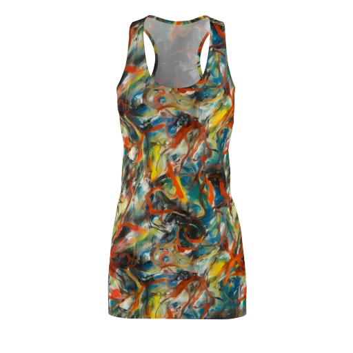 Chromatic Fusion on a Racerback Dress
