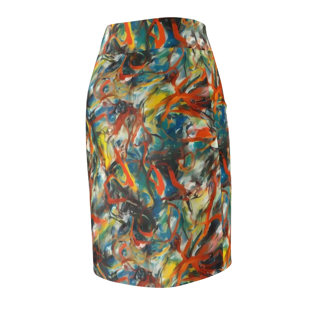 Chromatic Fusion on Pencil Skirt — Back Side