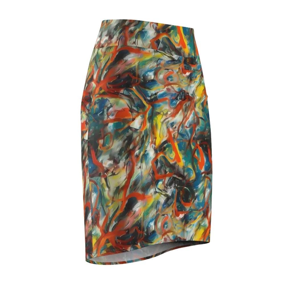 Chromatic Fusion on Pencil Skirt — Front Side