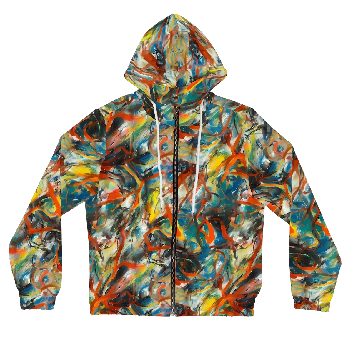 Chromatic Fusion on Women's Full-Zip Hoodie — Front