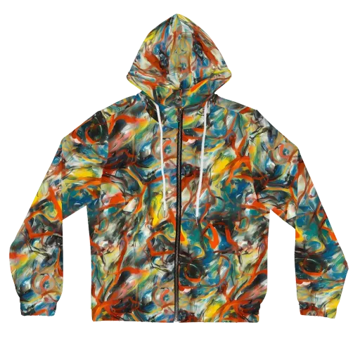 Chromatic Fusion on a Women's Full-Zip Hoodie