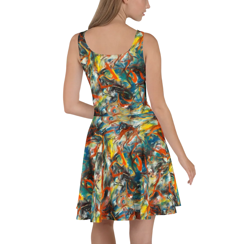 Chromatic Fusion on Skater Dress — Back