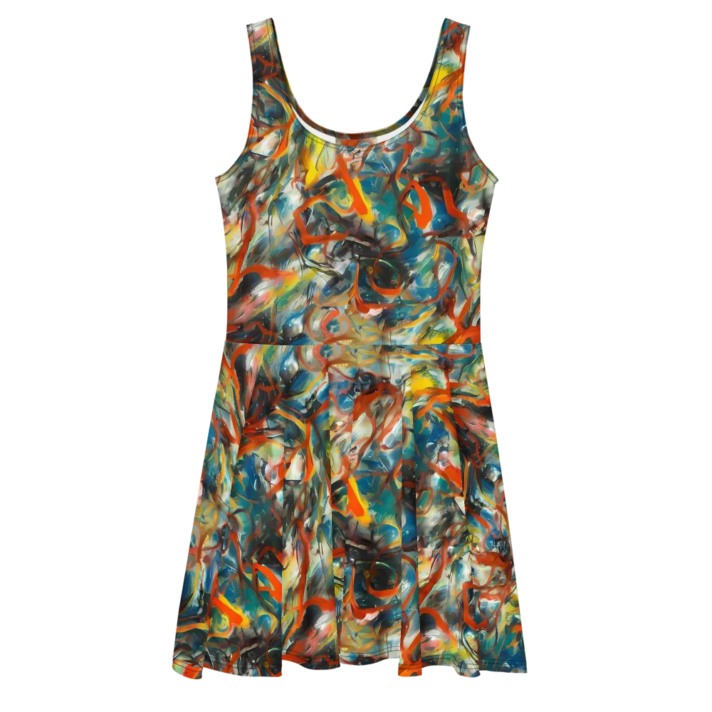 Chromatic Fusion on Skater Dress — Front