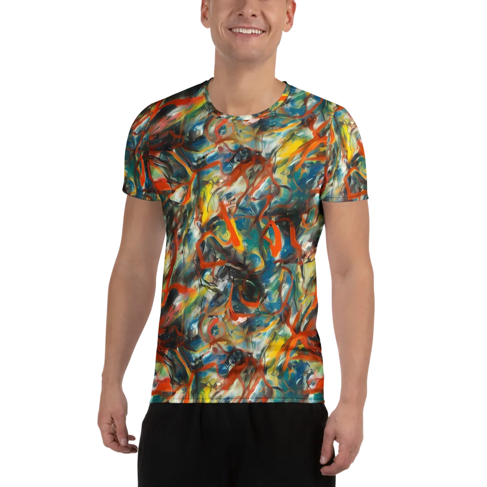 Chromatic Fusion on Men's Athletic T-Shirt — Front