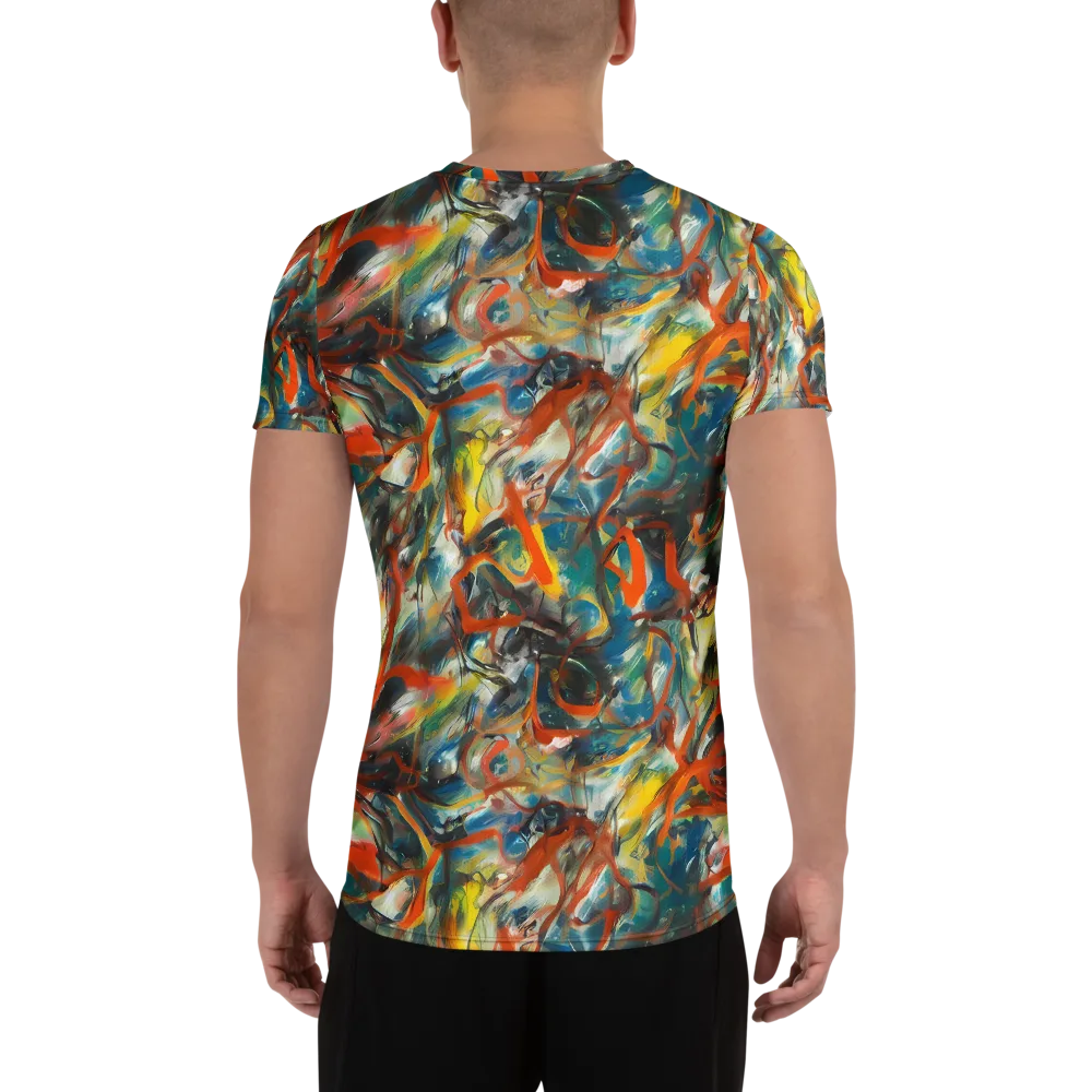 Chromatic Fusion on Men's Athletic T-Shirt — Back