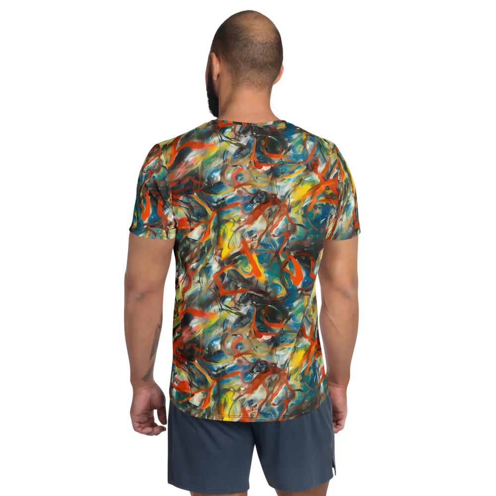 Chromatic Fusion on Men's Athletic T-Shirt — Back