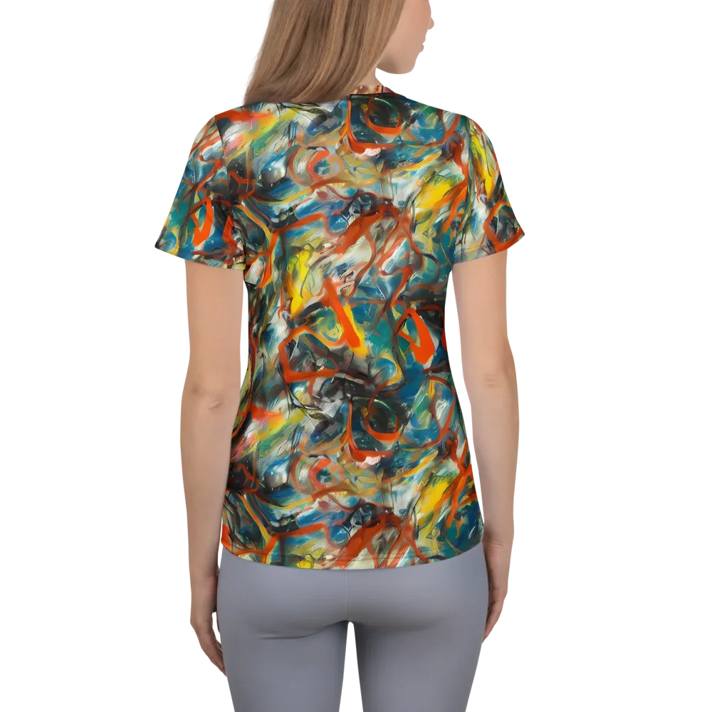 Chromatic Fusion on Women's Athletic T-Shirt — Back