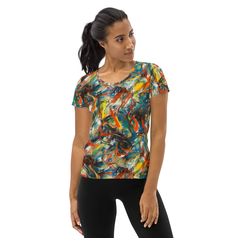 Chromatic Fusion on Women's Athletic T-Shirt — Front