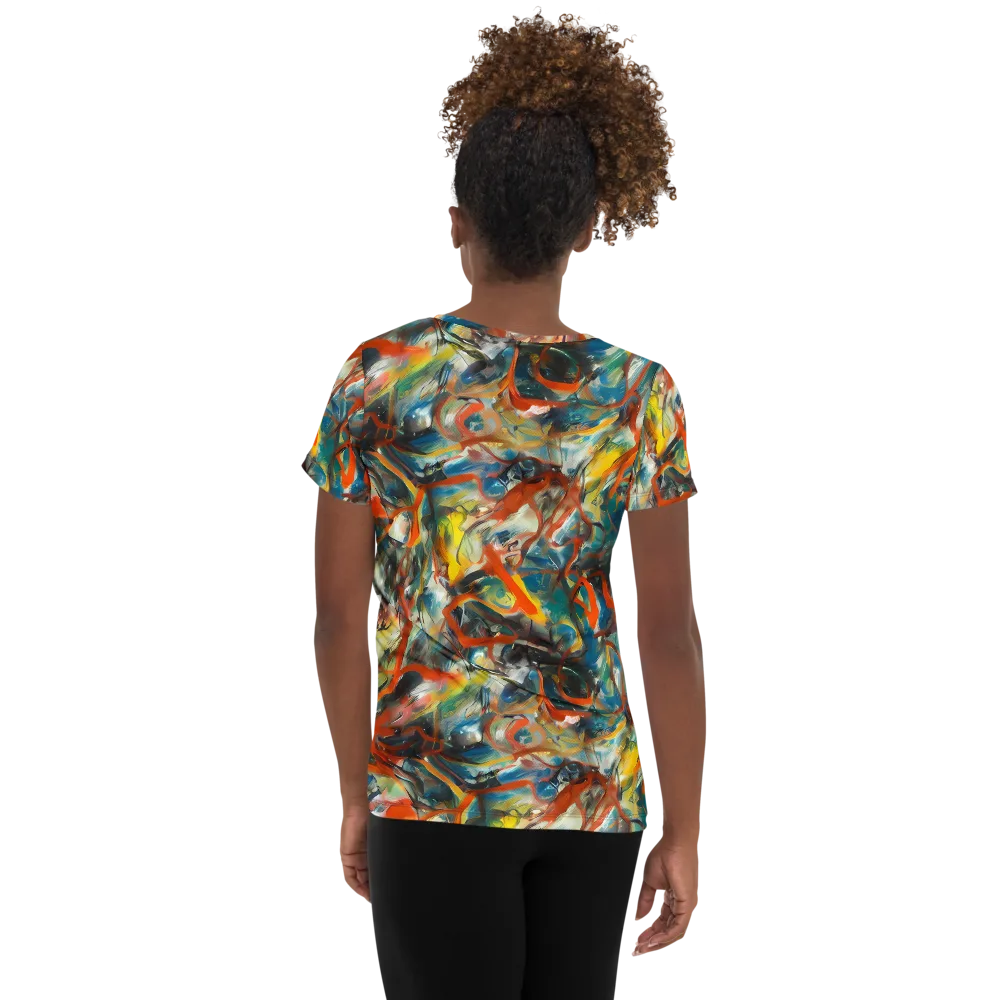Chromatic Fusion on Women's Athletic T-Shirt — Back