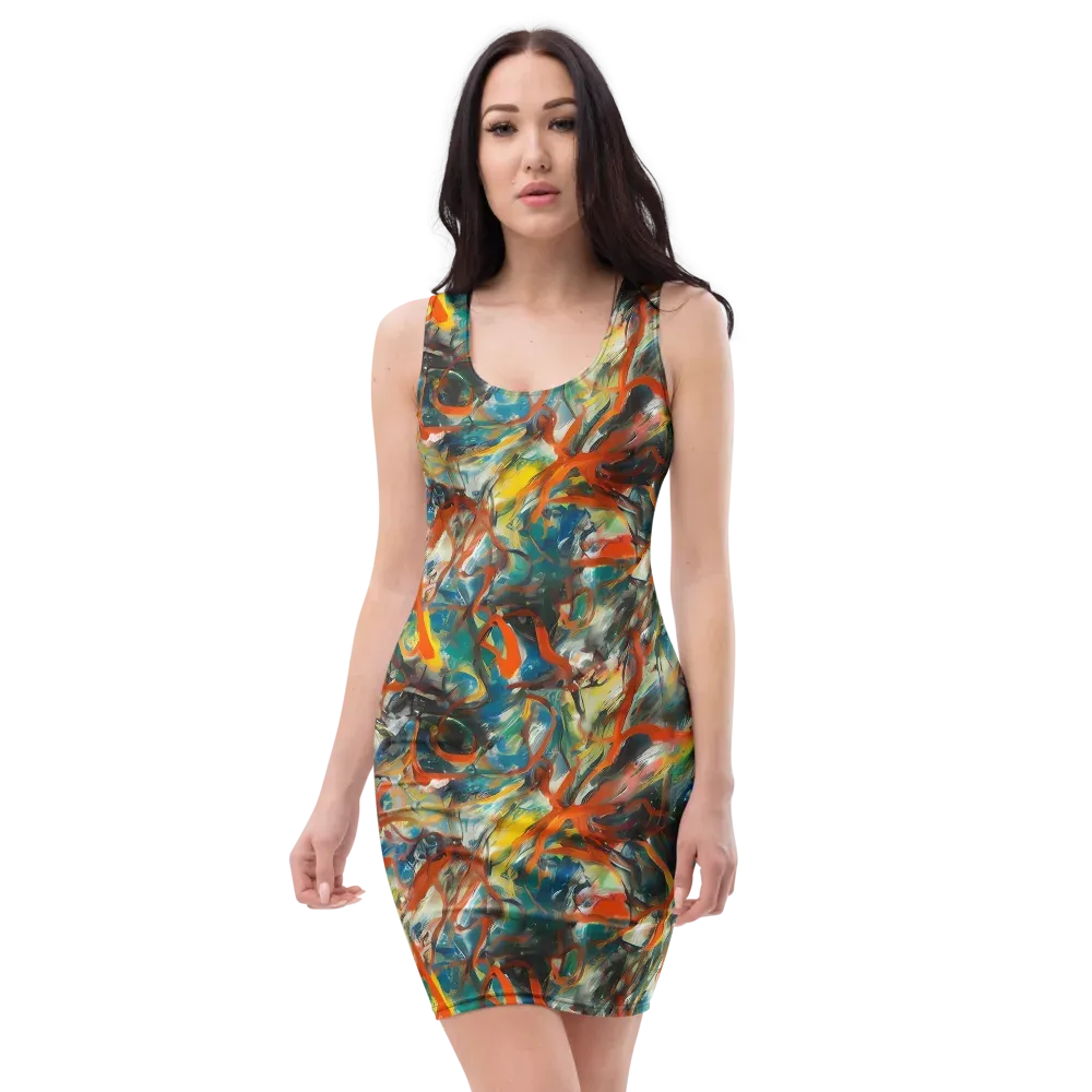 Chromatic Fusion on Bodycon Dress — Front
