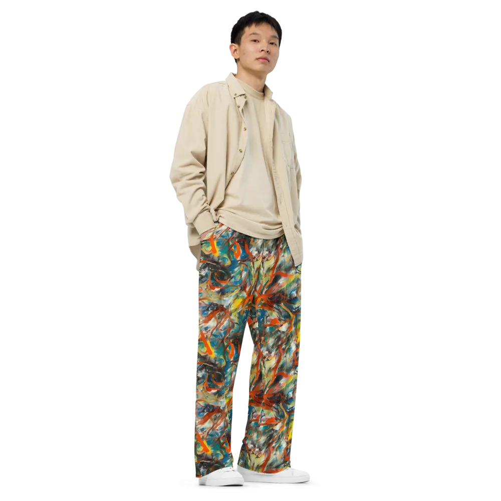 Chromatic Fusion on Wide-Leg Pants — Right Front