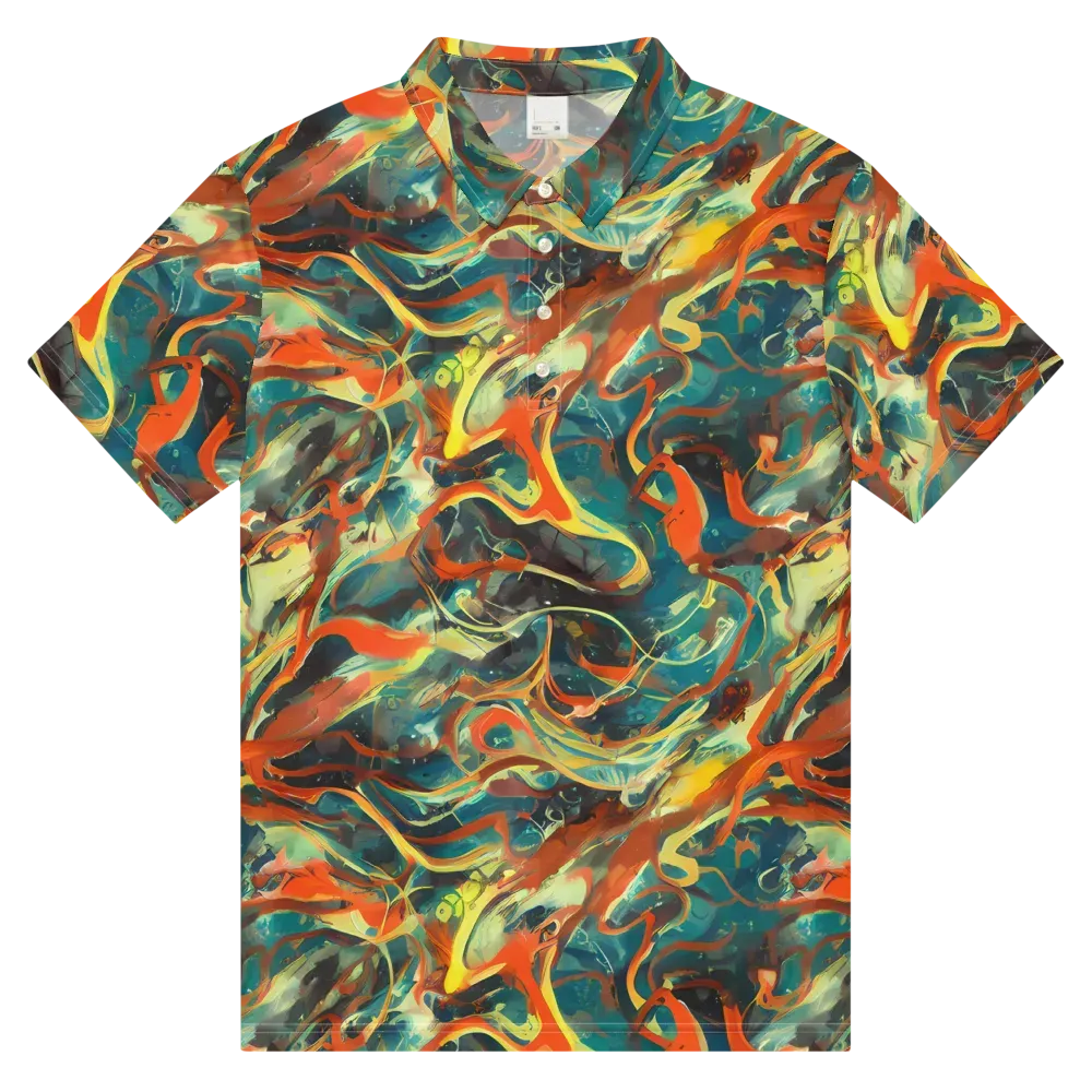 Chromatic Vortex on Men's Slim Fit Polo Shirt — Front