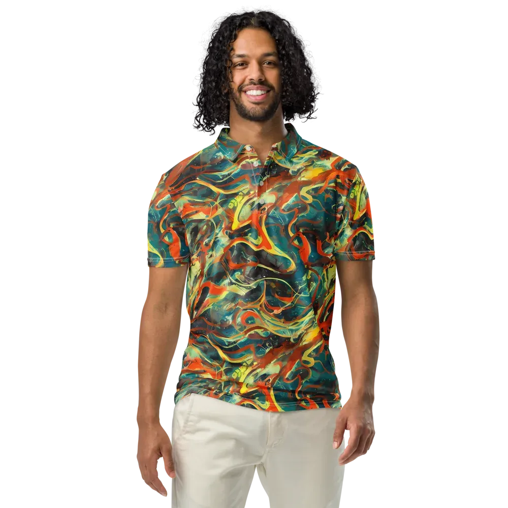 Chromatic Vortex on Men's Slim Fit Polo Shirt — Front
