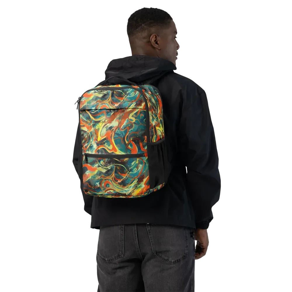 Chromatic Vortex on Utility Backpack — Back